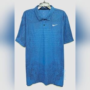 Nike Tour Men's Dri-FIT ADV Golf Polo (Light Photo Blue/Court Blue/White, FD5731